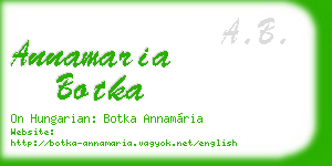 annamaria botka business card