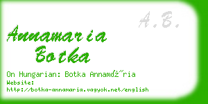 annamaria botka business card